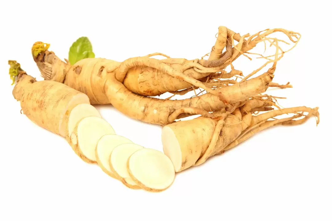 Ginseng -Wurzel in den Kapseln von Eroboost